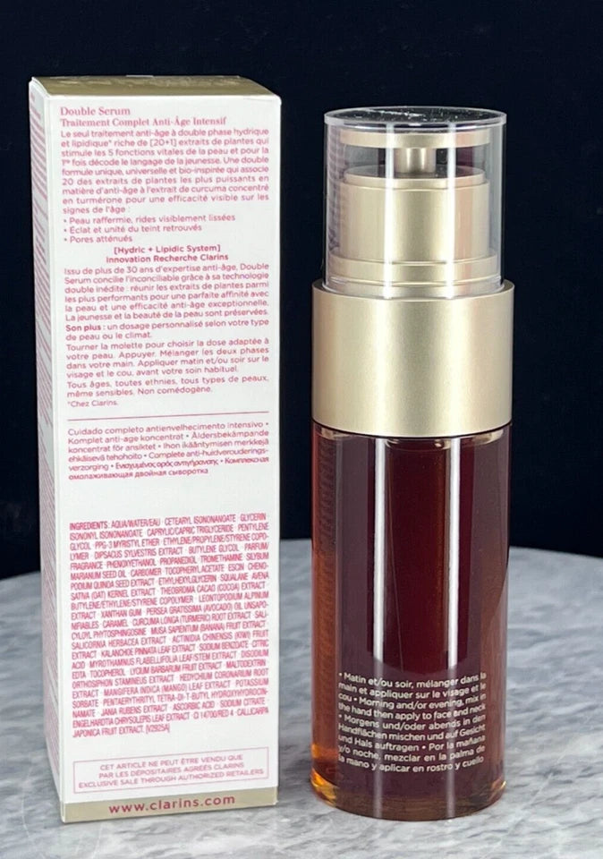 Clarins Double Serum Anti-Age Complete Age Control Concentrate 1.6 oz / 50 ml